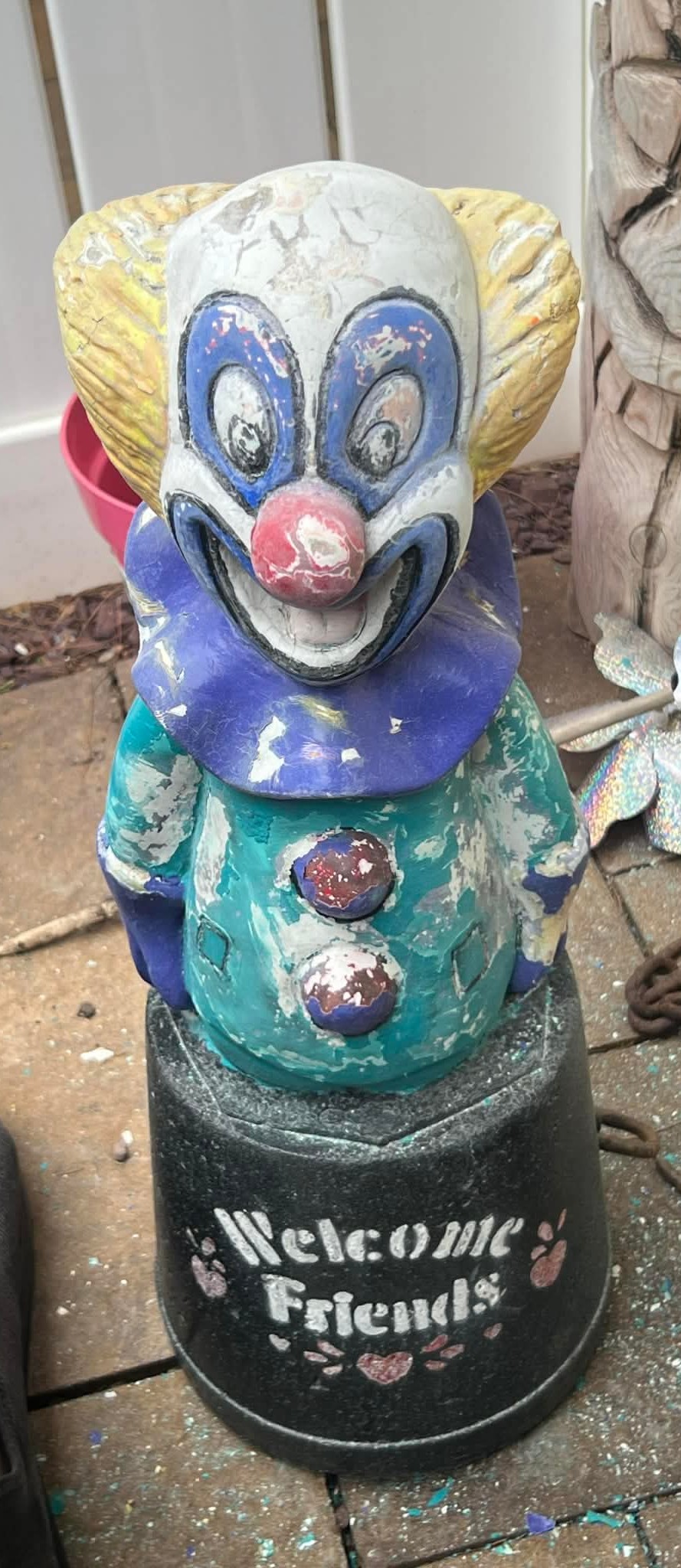 Clown before