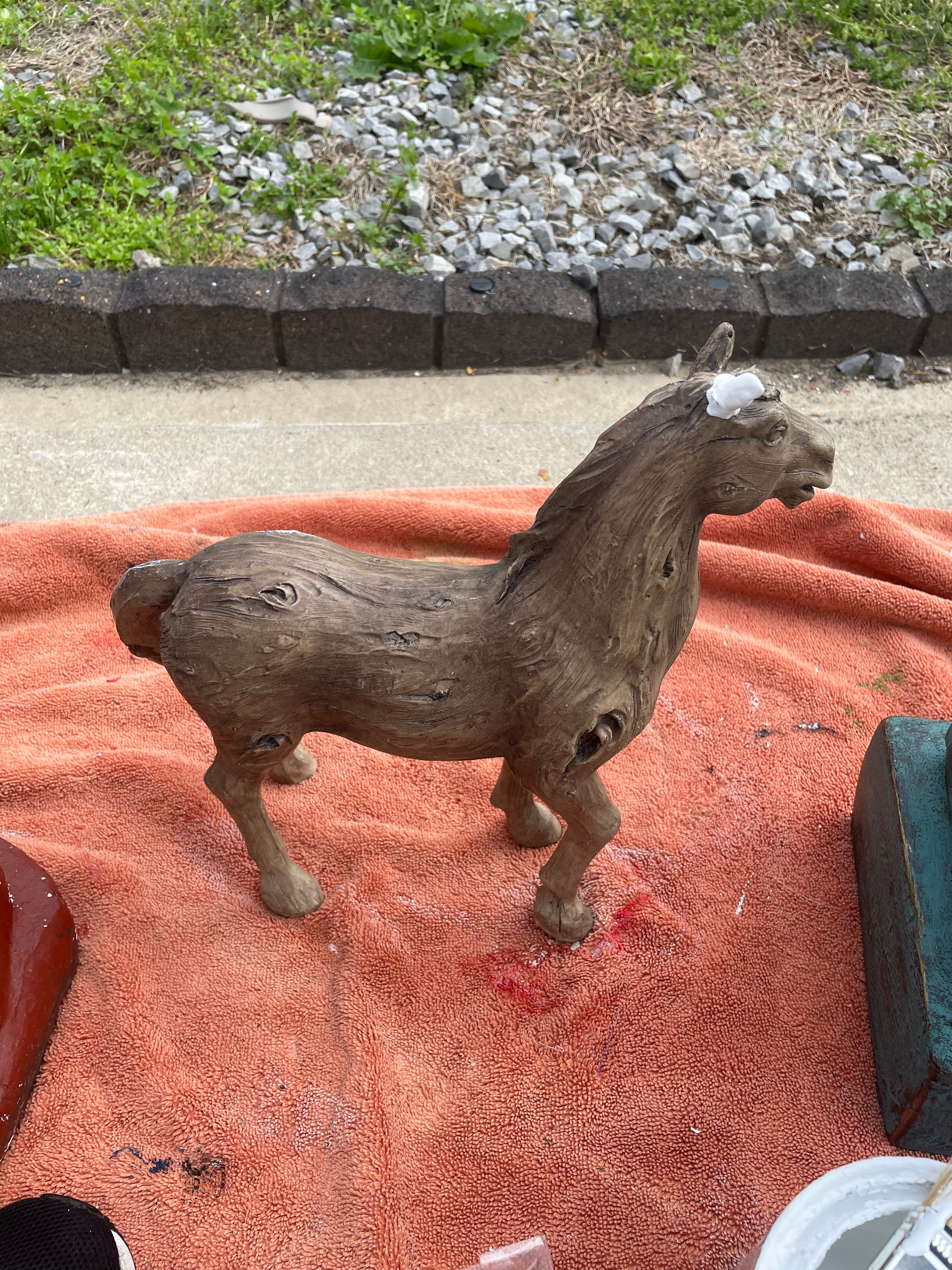 Horse before