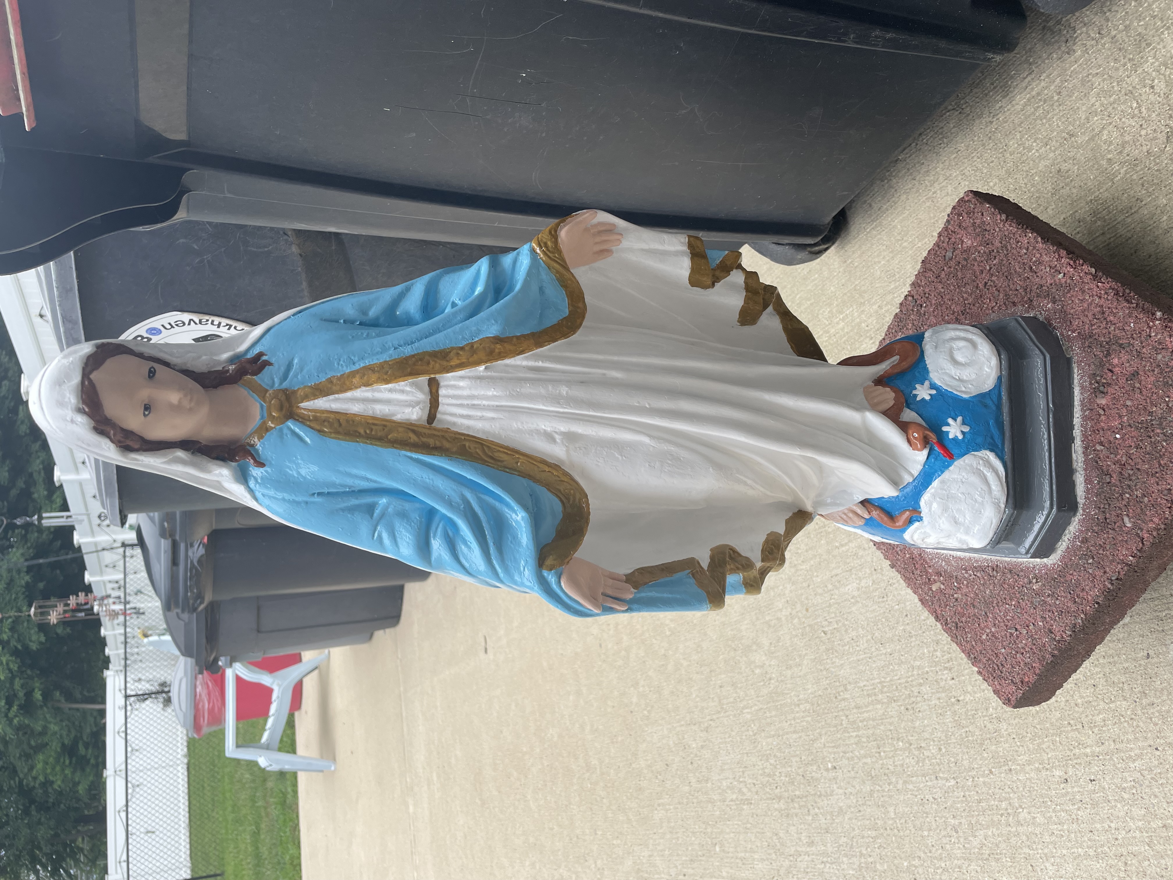 Virgin Mary on Stone after