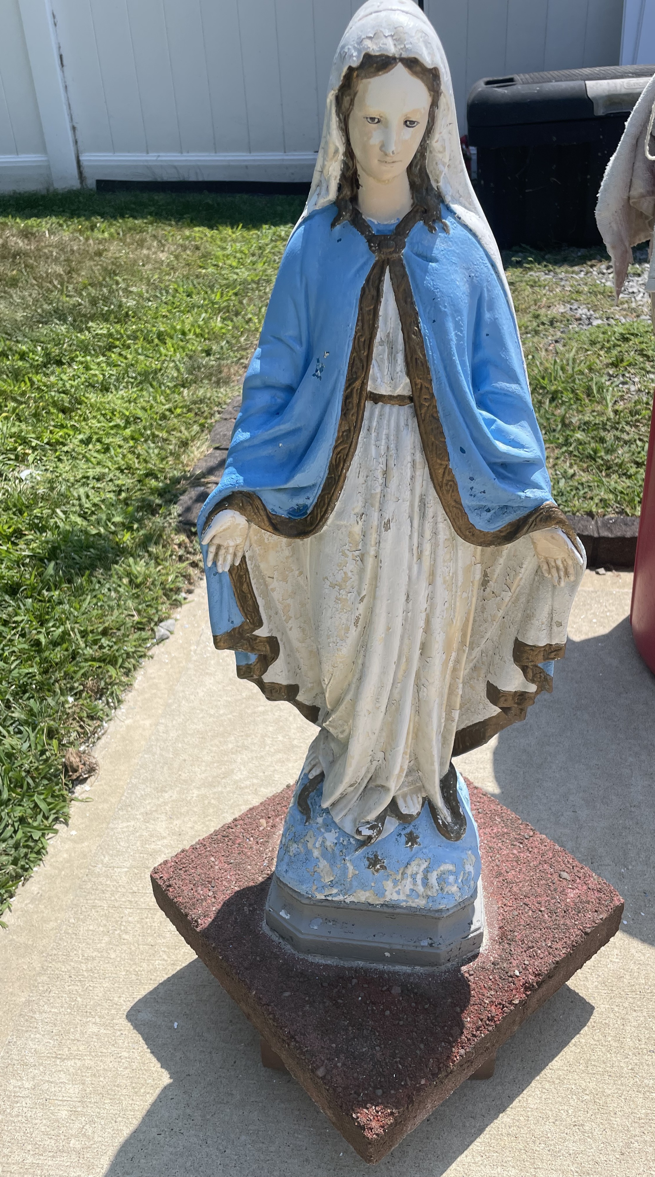 Virgin Mary on Stone before