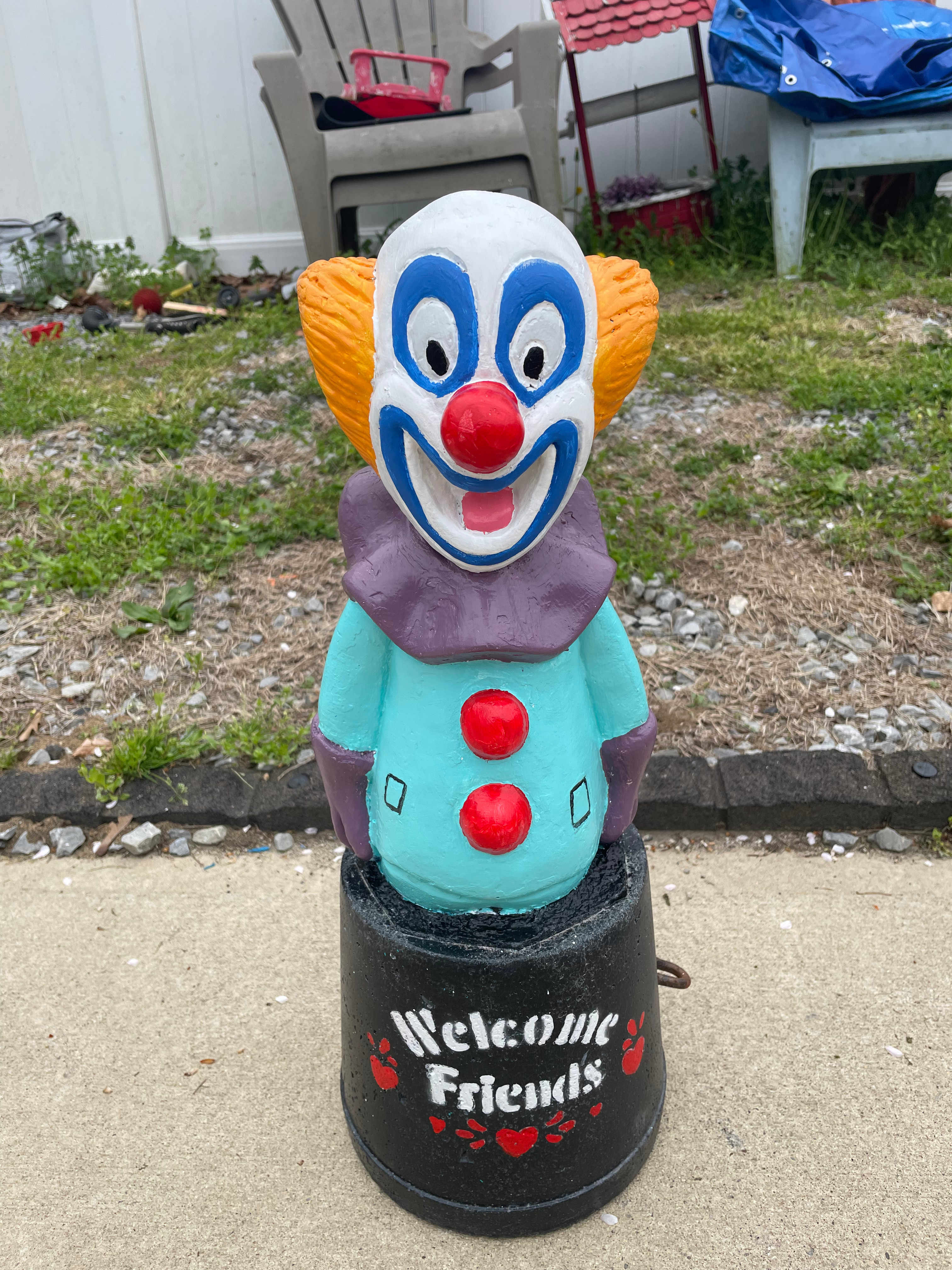 Clown after